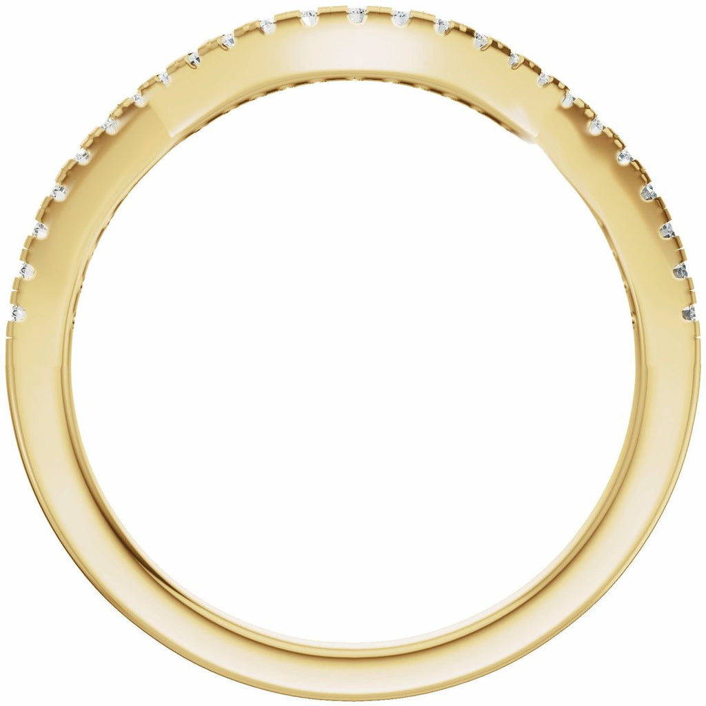 Accented Criss-Cross Engagement Ring or Band