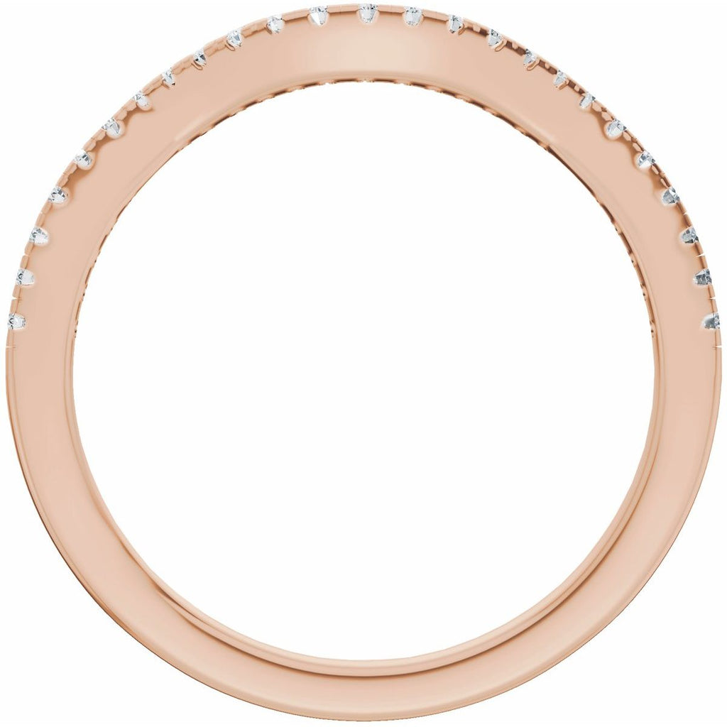 Accented Criss-Cross Engagement Ring or Band
