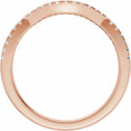 Accented Criss-Cross Engagement Ring or Band