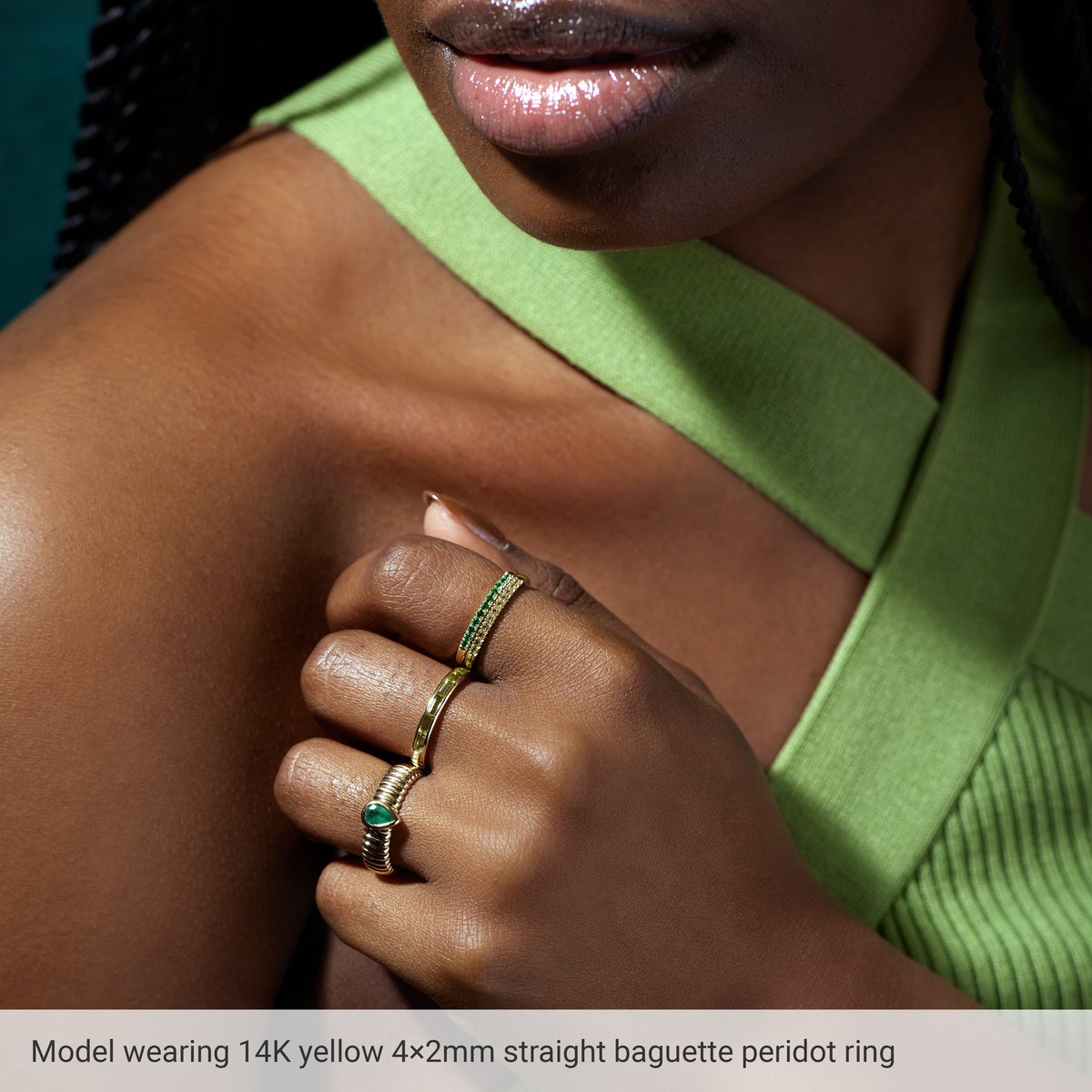 Straight Baguette Stackable Ring