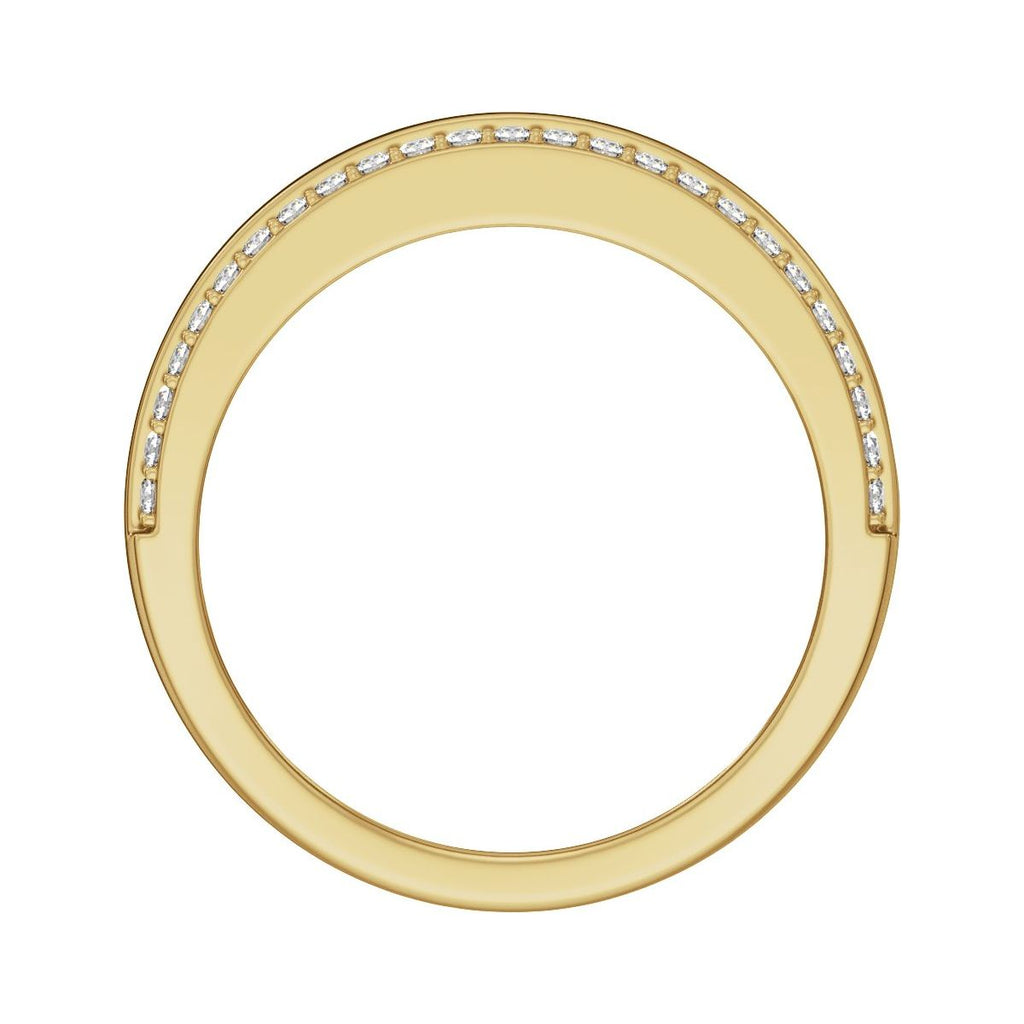 Stepped-Edge Tapered Half Round Band