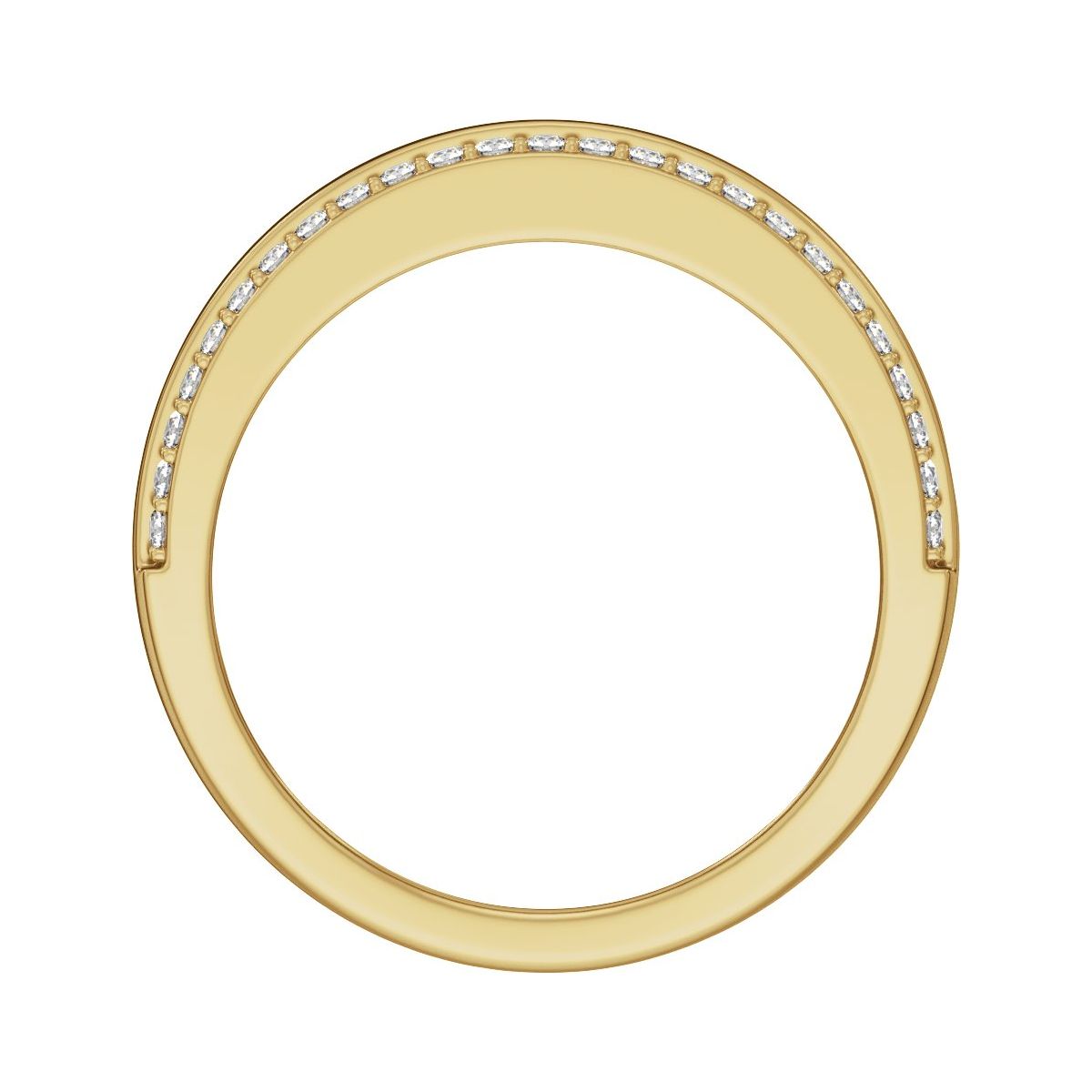 Stepped-Edge Tapered Half Round Band