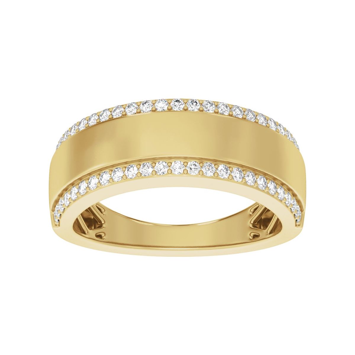 Stepped-Edge Tapered Half Round Band