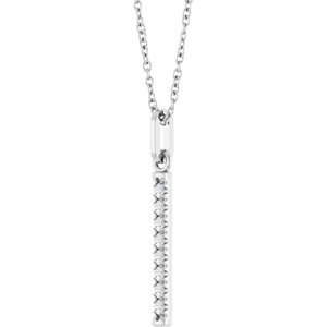 Accented Vertical Bar Necklace