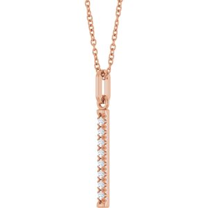 Accented Vertical Bar Necklace