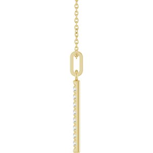 Accented Vertical Bar Necklace