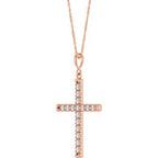 French-Set Cross Necklace or Pendant