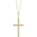 French-Set Cross Necklace or Pendant
