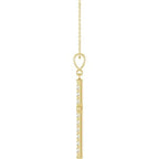 French-Set Cross Necklace or Pendant