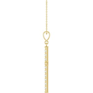 French-Set Cross Necklace or Pendant