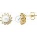 Halo-Style Button Pearl Earrings