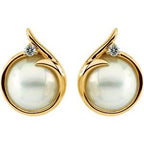 Accented Mabé Pearl Earrings