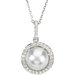 Halo-Style Pearl Necklace or Pendant