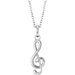 Petite Treble Clef Necklace or Pendant