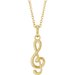 Petite Treble Clef Necklace or Pendant
