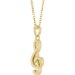 Petite Treble Clef Necklace or Pendant