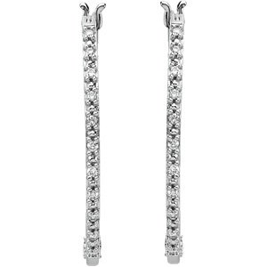 Floral U-Hoop Earrings
