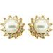 Halo-Style Button Pearl Earrings