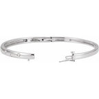Accented Hinged Bangle Bracelet