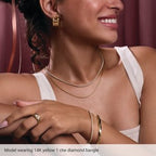 Half Accented Flexible Bangle Bracelet