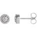 Round 4-Prong Halo-Style Earrings