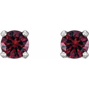 Round 4-Prong Youth Birthstone Stud Earrings