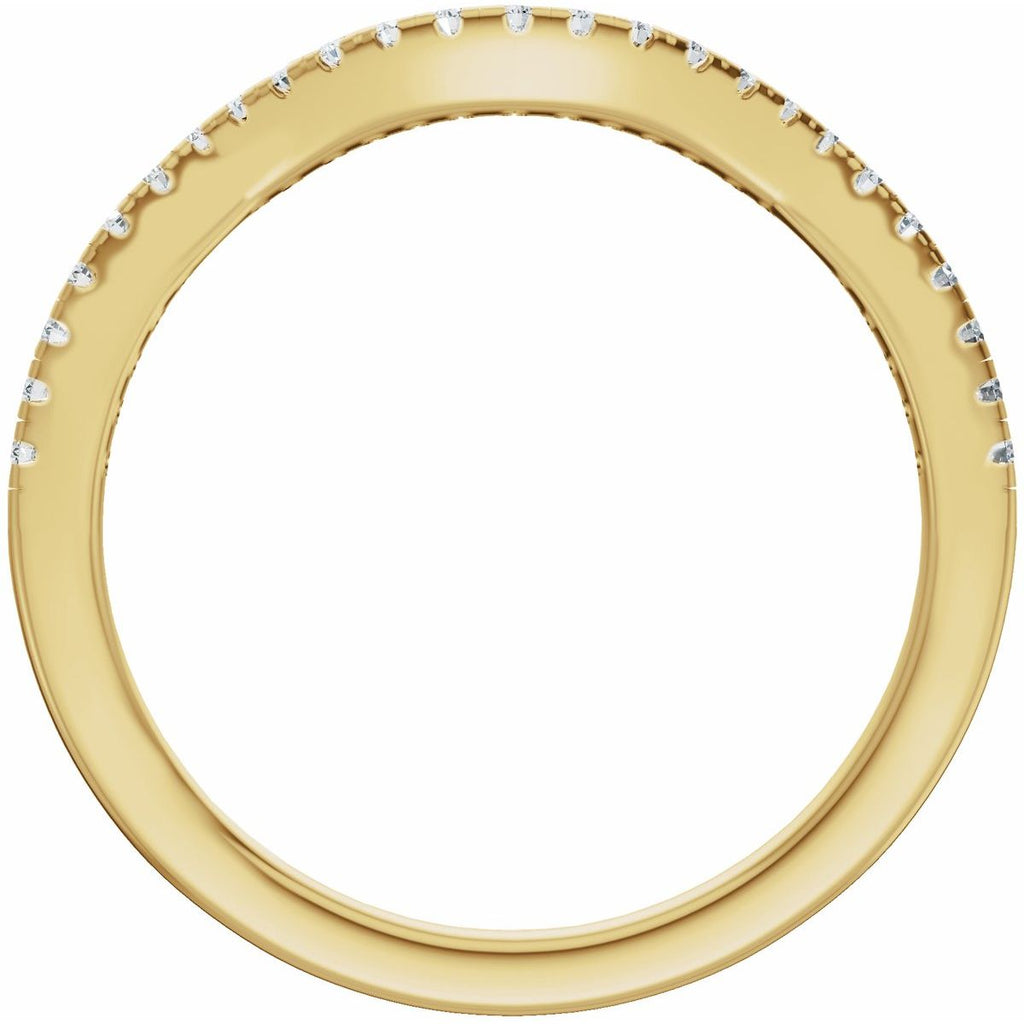 Accented Criss-Cross Engagement Ring or Band