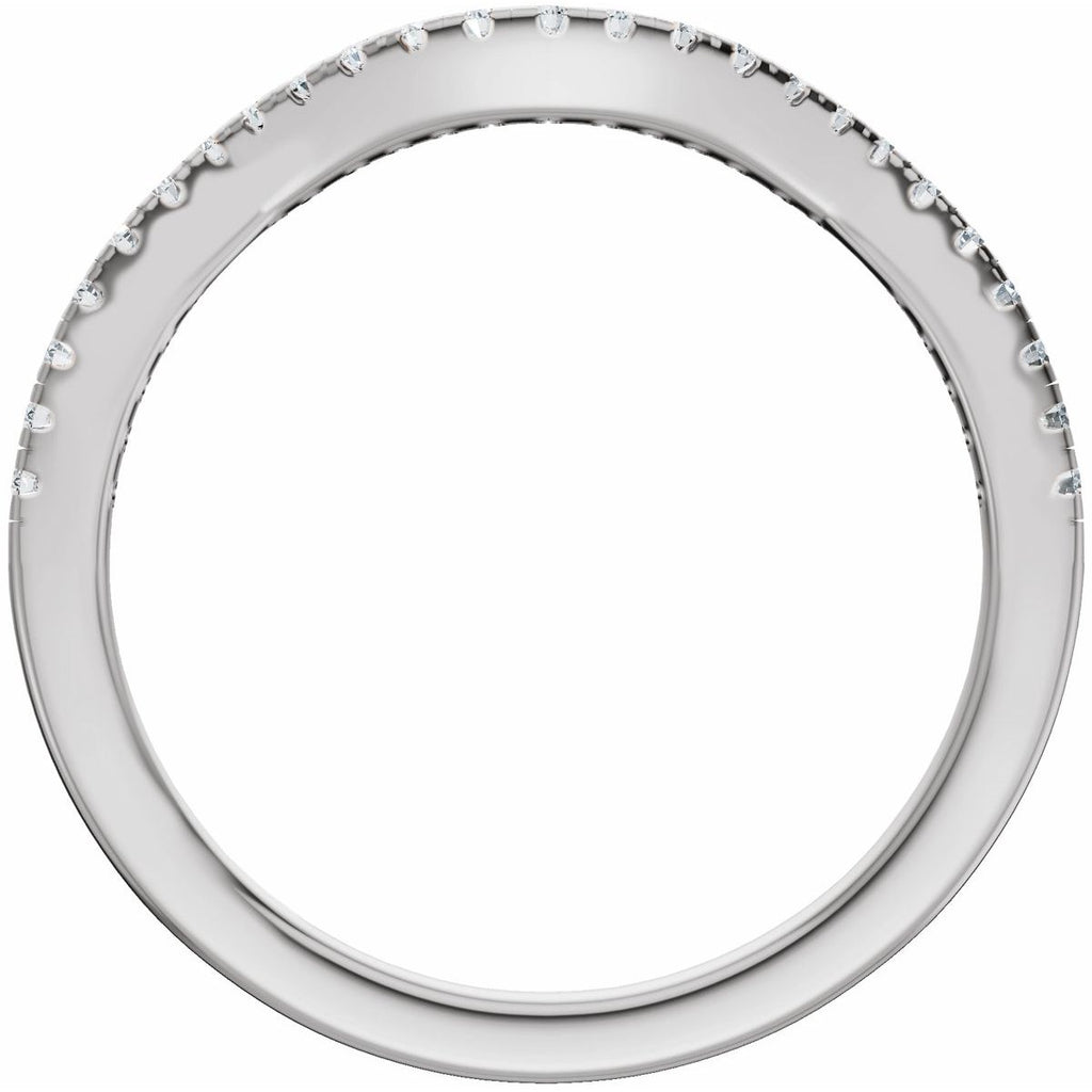 Accented Criss-Cross Engagement Ring or Band
