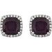 Cushion 4-Prong Halo-Style Earrings