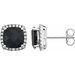 Cushion 4-Prong Halo-Style Earrings