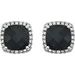 Cushion 4-Prong Halo-Style Earrings