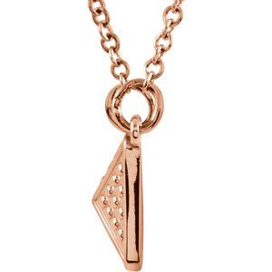 Granulated Pyramid Necklace or Center