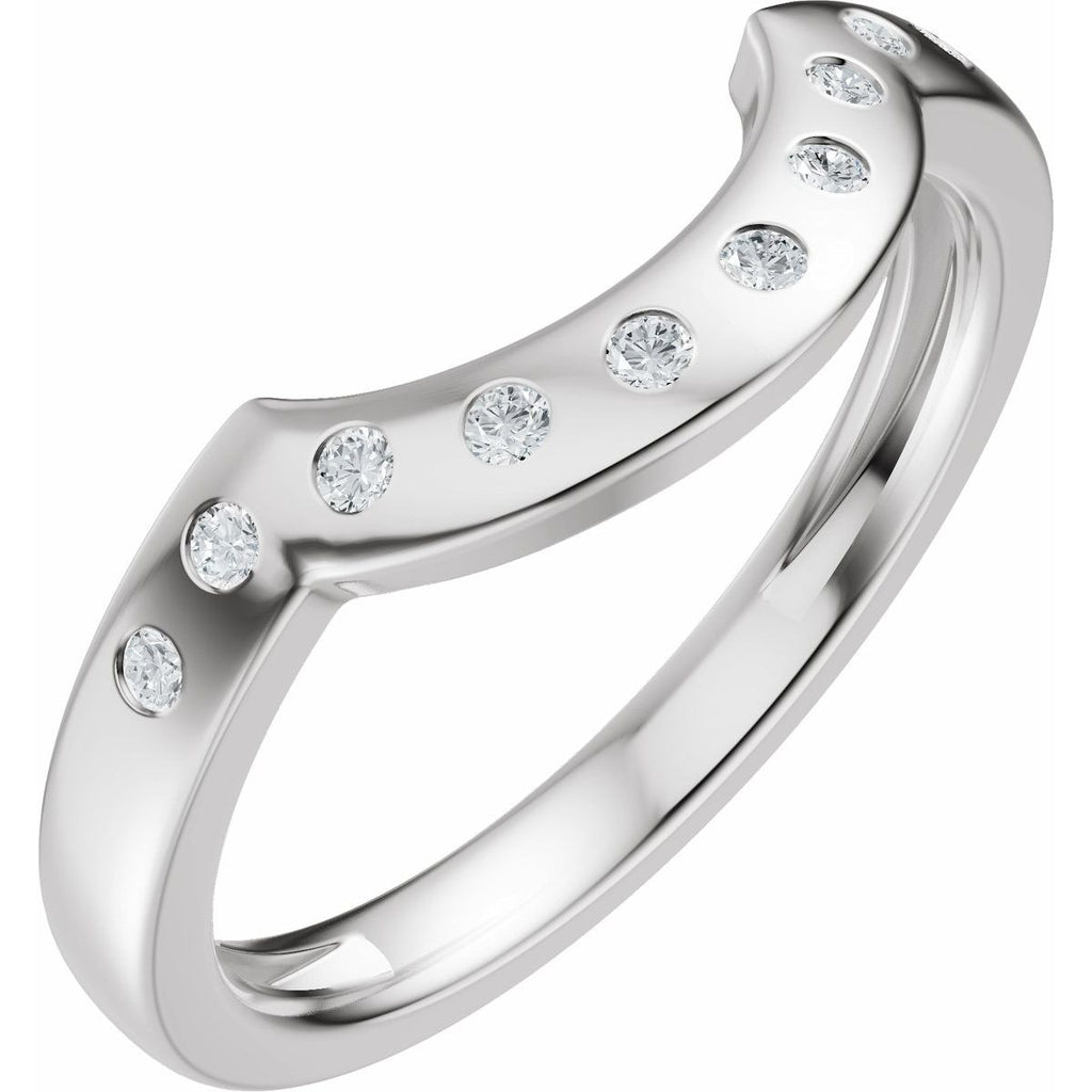 Accented Bezel-Style Engagement Ring or Band
