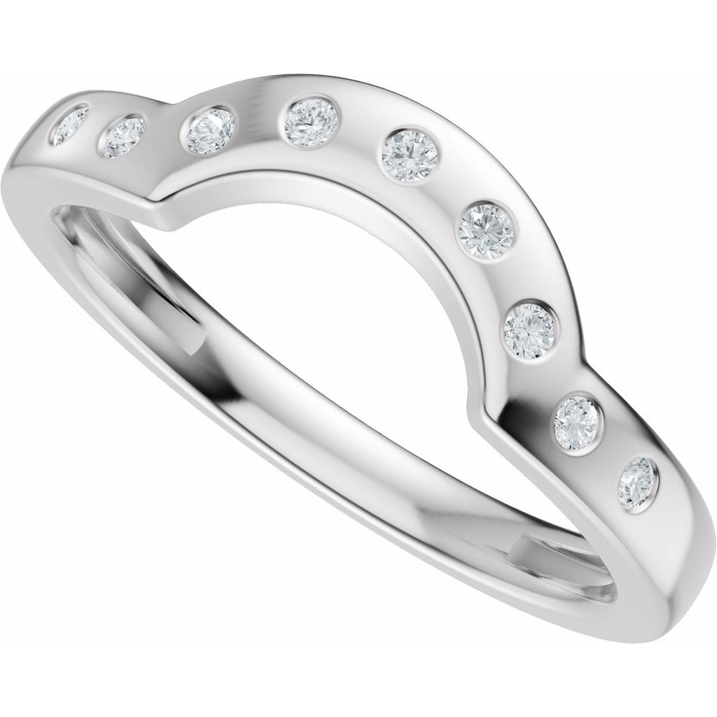 Accented Bezel-Style Engagement Ring or Band