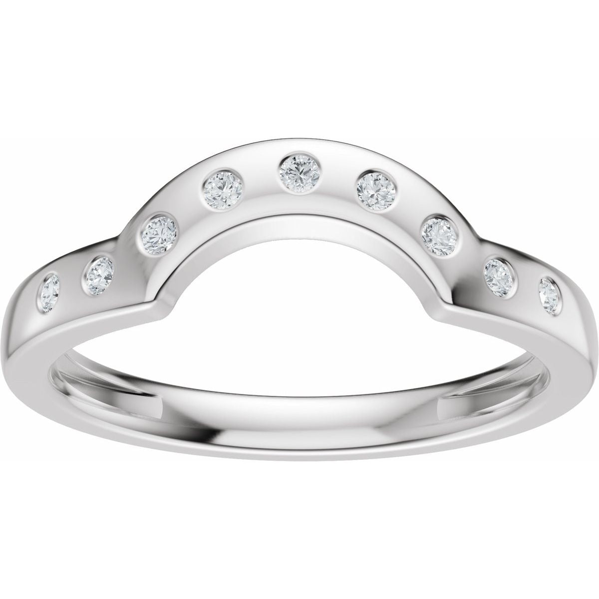 Accented Bezel-Style Engagement Ring or Band