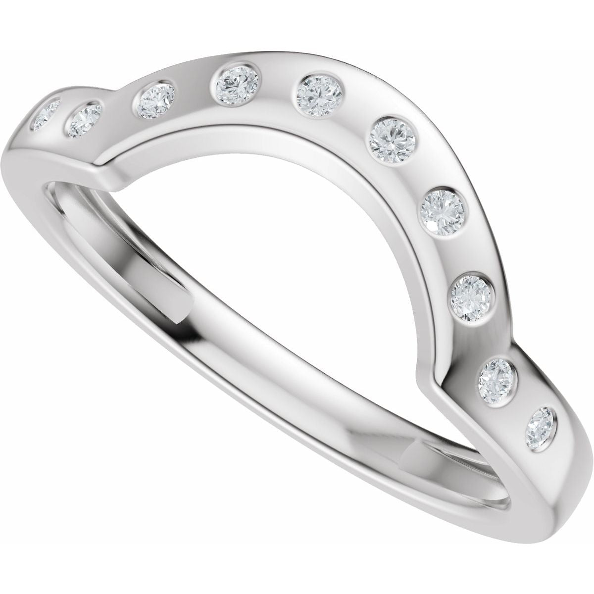 Accented Bezel-Style Engagement Ring or Band