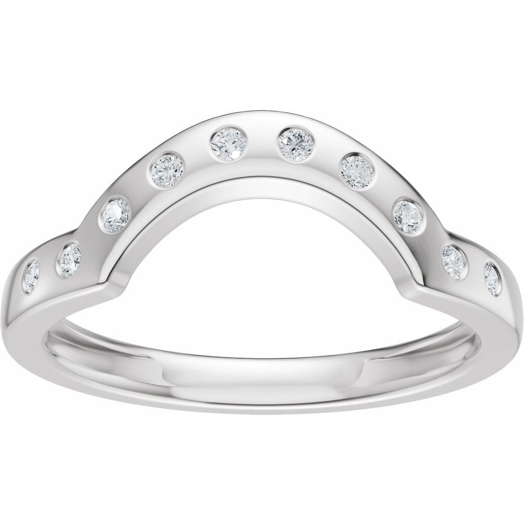 Accented Bezel-Style Engagement Ring or Band
