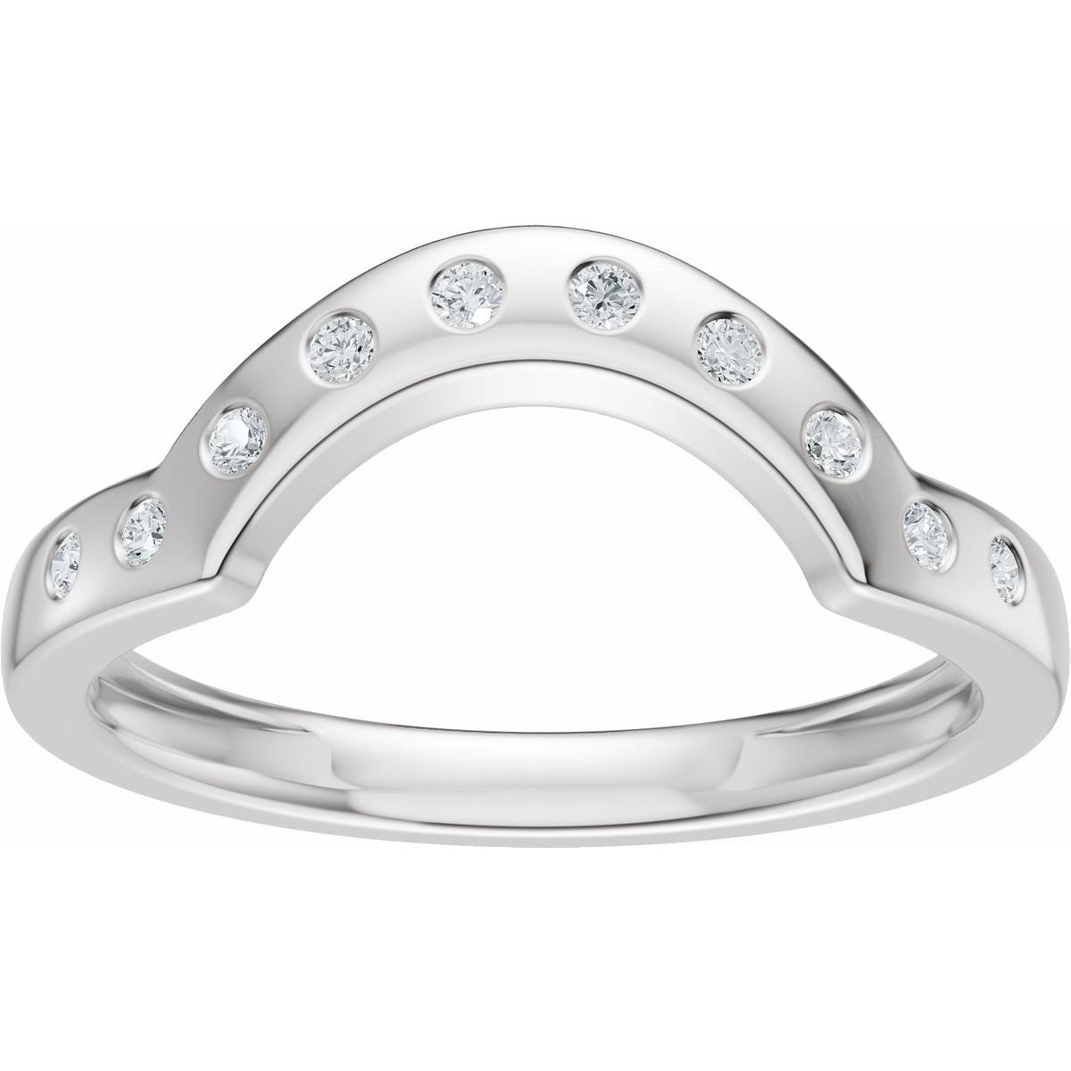 Accented Bezel-Style Engagement Ring or Band
