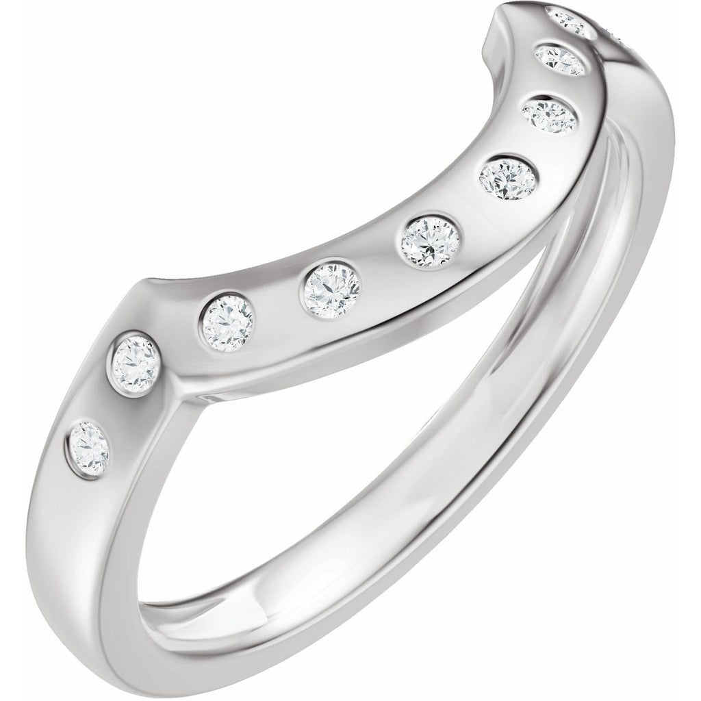 Accented Bezel-Style Engagement Ring or Band