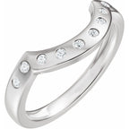 Accented Bezel-Style Engagement Ring or Band