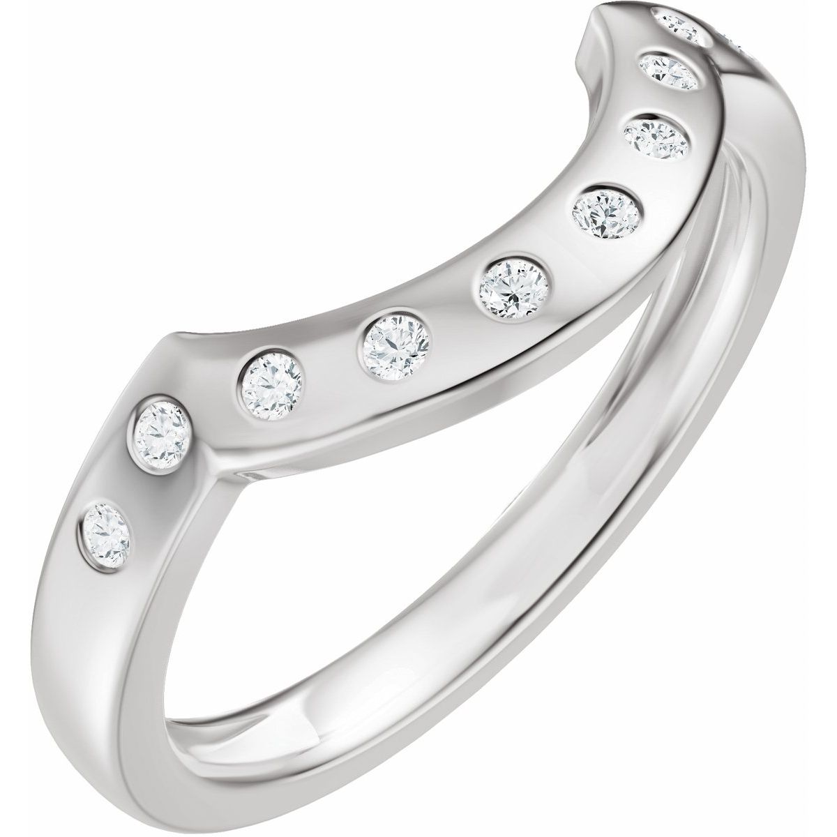Accented Bezel-Style Engagement Ring or Band