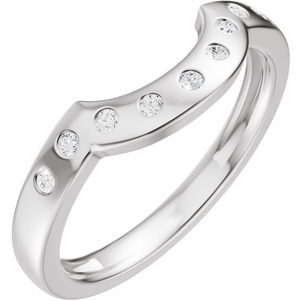 Accented Bezel-Style Engagement Ring or Band