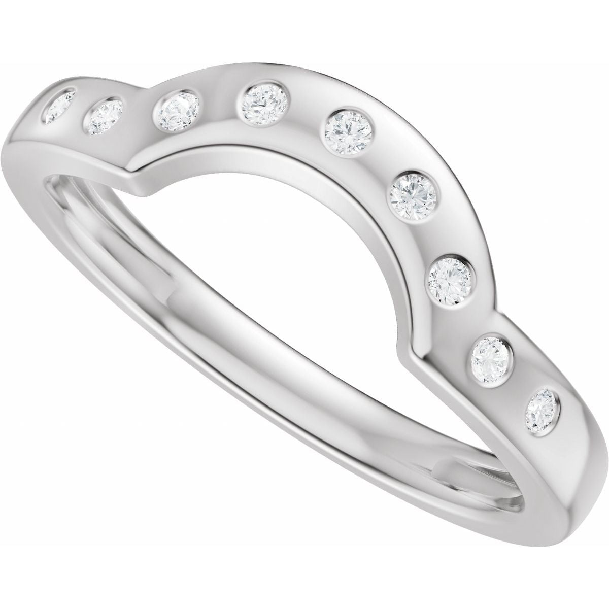 Accented Bezel-Style Engagement Ring or Band