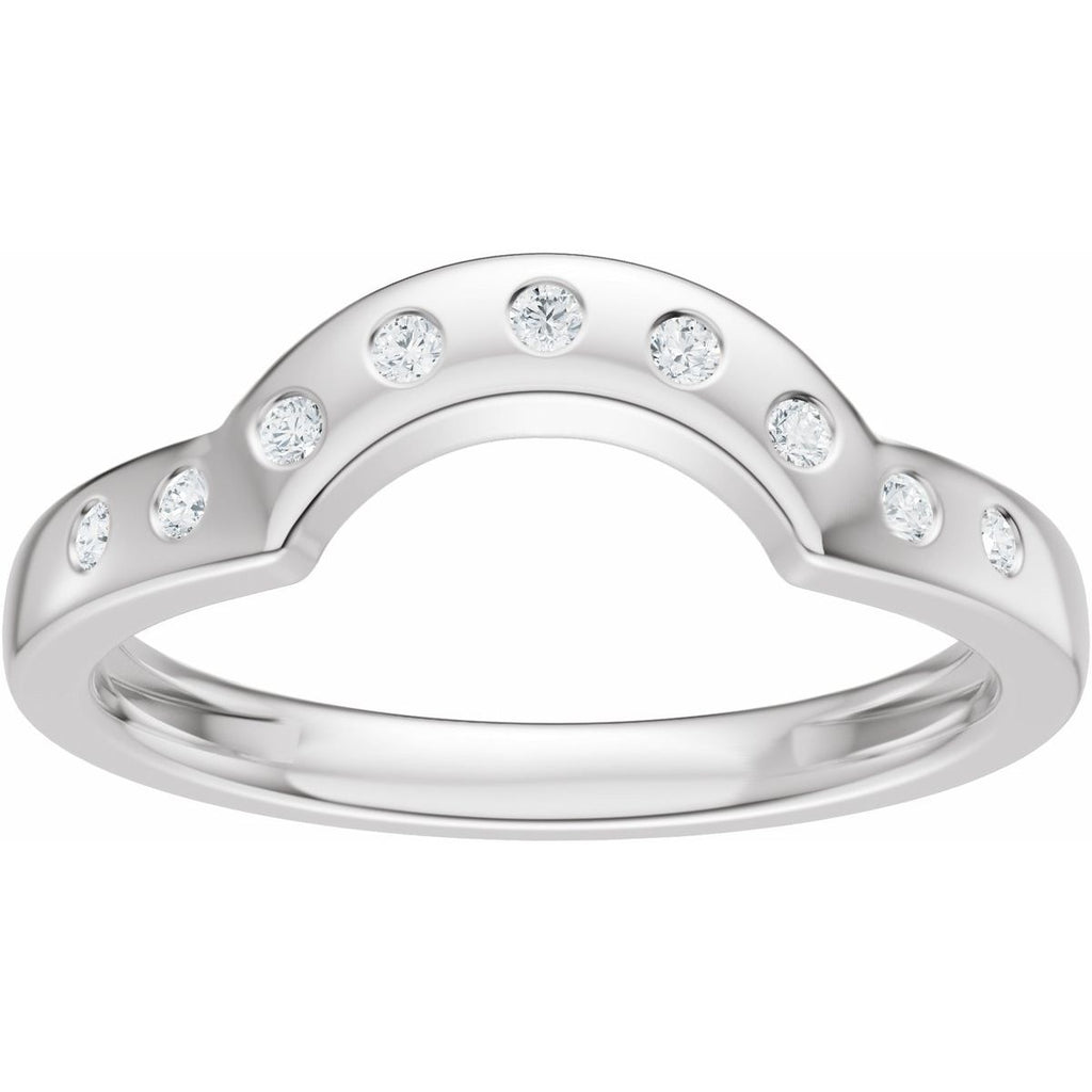 Accented Bezel-Style Engagement Ring or Band