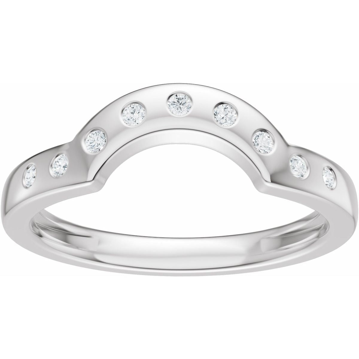 Accented Bezel-Style Engagement Ring or Band