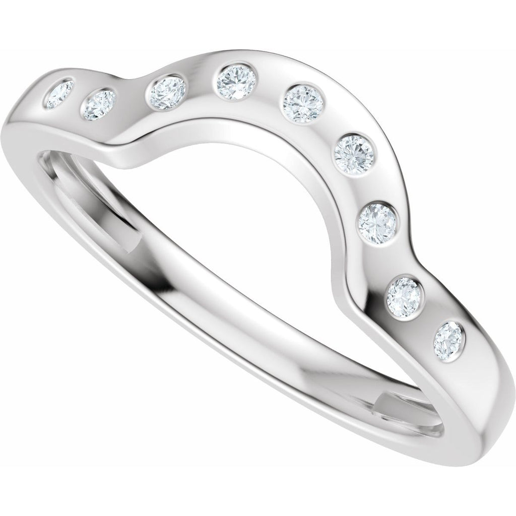 Accented Bezel-Style Engagement Ring or Band