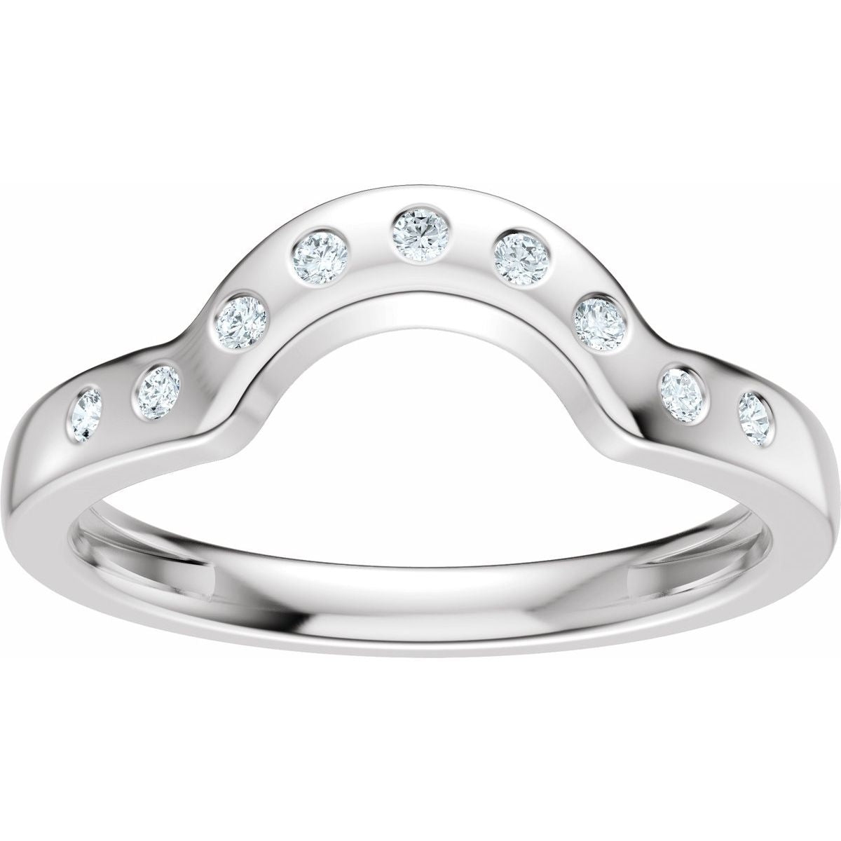 Accented Bezel-Style Engagement Ring or Band