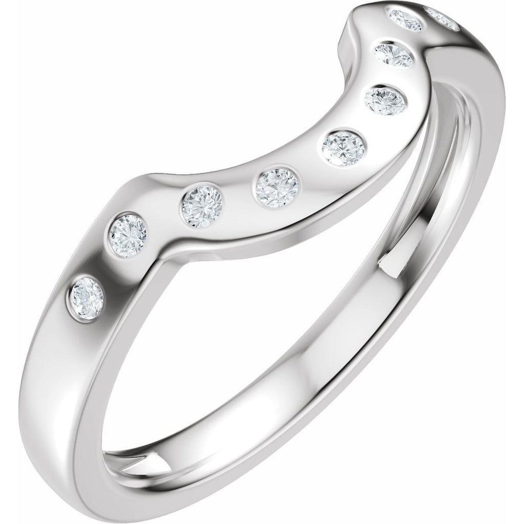 Accented Bezel-Style Engagement Ring or Band