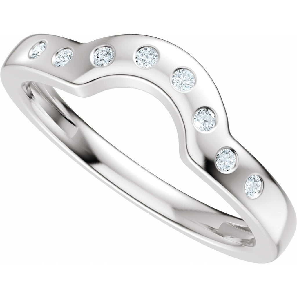 Accented Bezel-Style Engagement Ring or Band