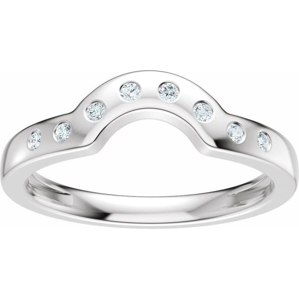 Accented Bezel-Style Engagement Ring or Band